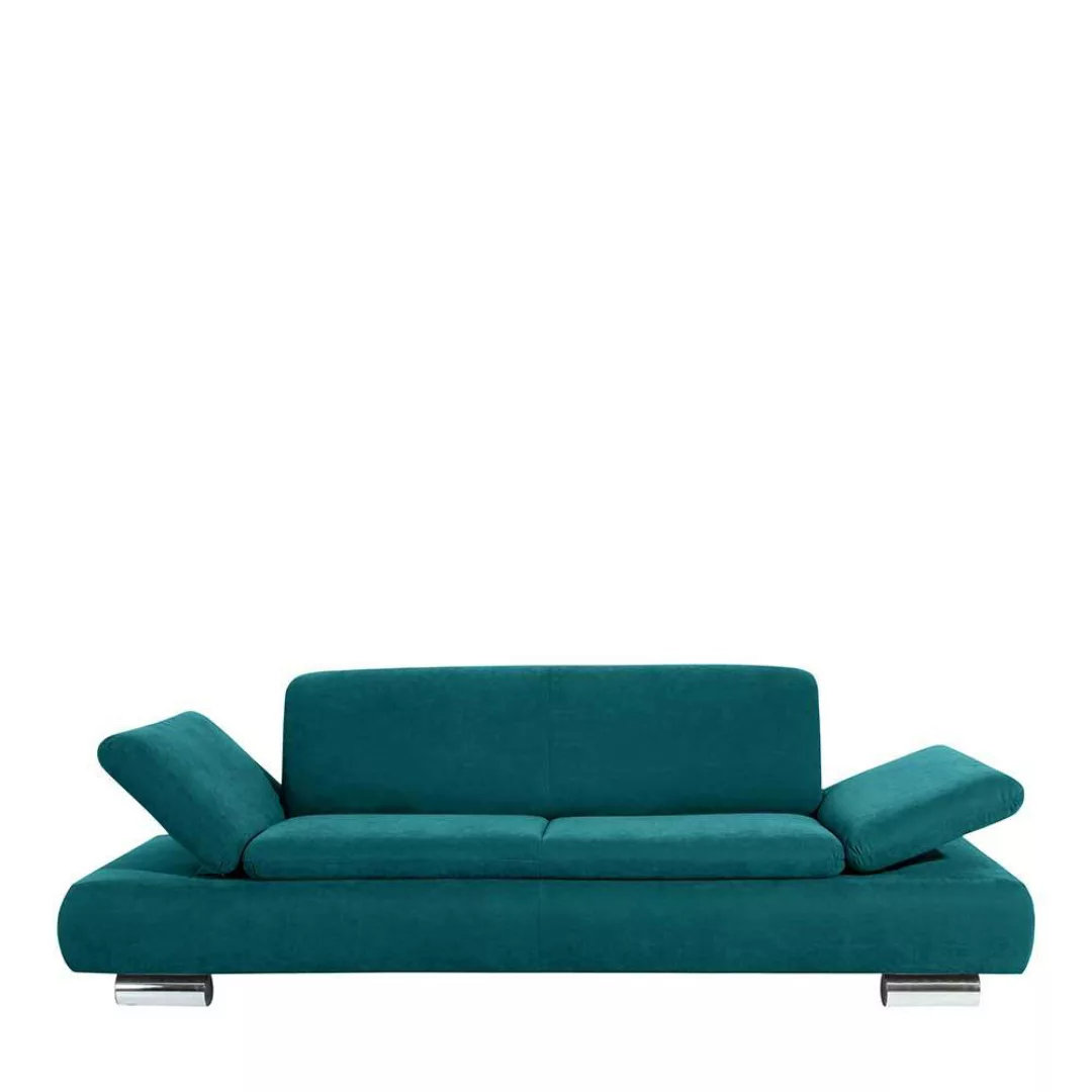 Sofa in Petrol Fußgestell aus Metall günstig online kaufen