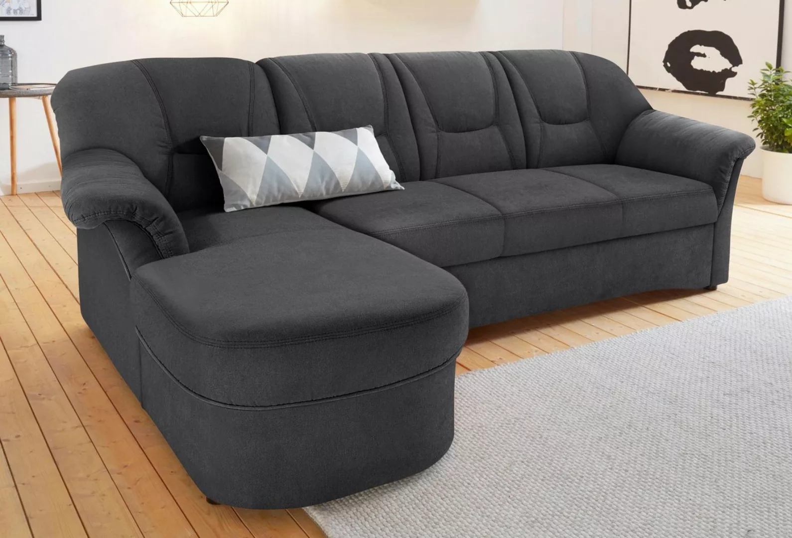 DOMO collection Ecksofa "Sarafina L-Form", wahlweise mit Bettfunktion, opti günstig online kaufen