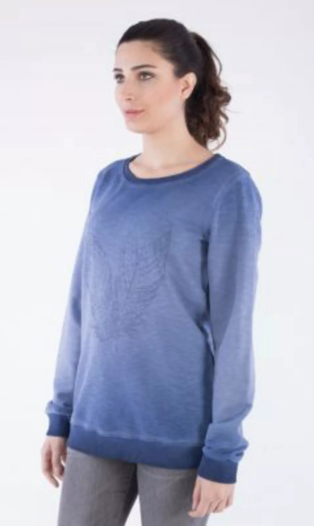 Sweatshirt Aus Bio Baumwolle In Cold Pigment Dye günstig online kaufen