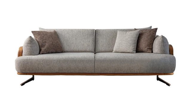 Xlmoebel 3-Sitzer Modernes, helles 3-Sitzer Sofa - Luxuriöses Wohnzimmermöb günstig online kaufen