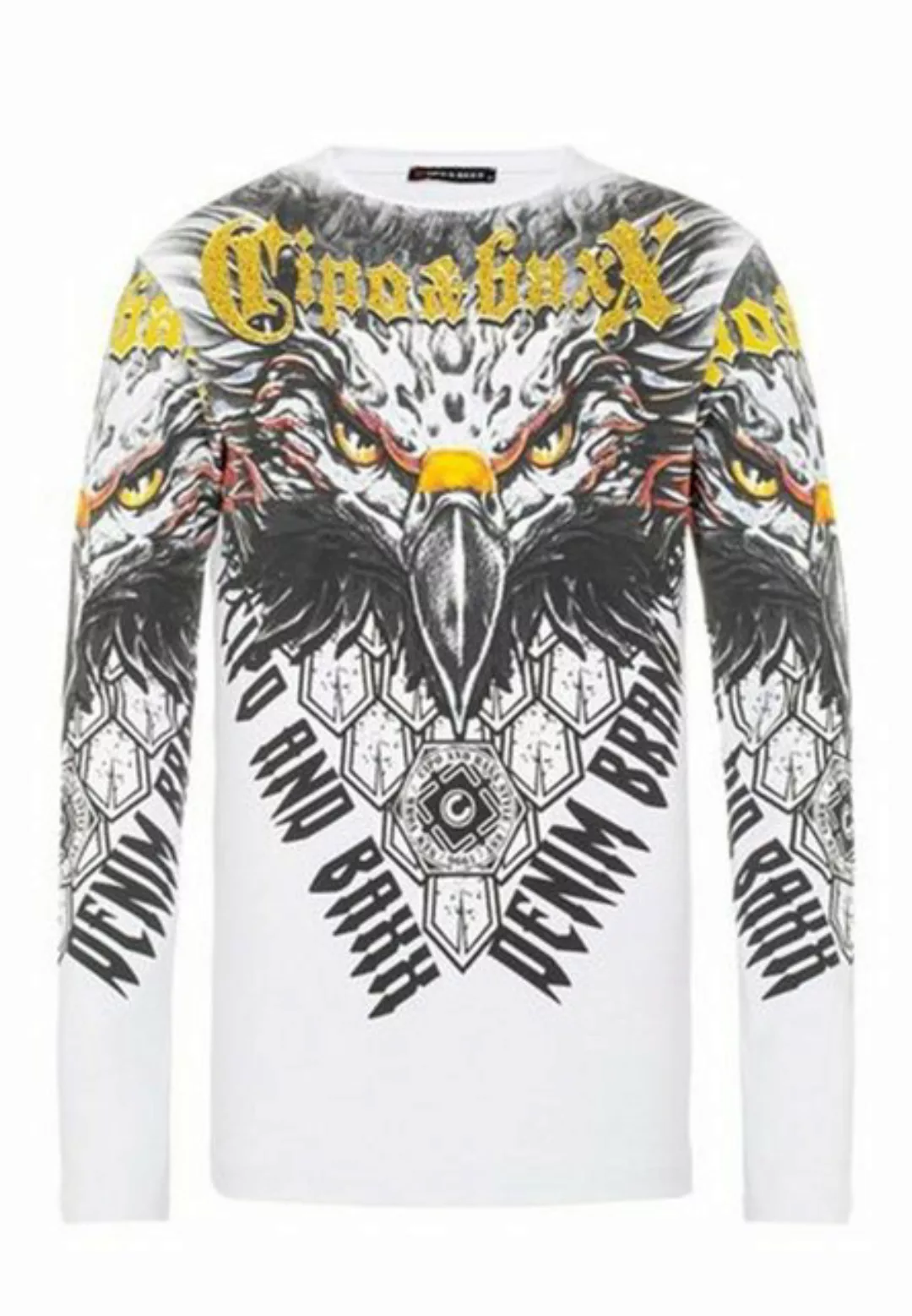 Cipo & Baxx Langarmshirt mit coolem Adler-Print günstig online kaufen