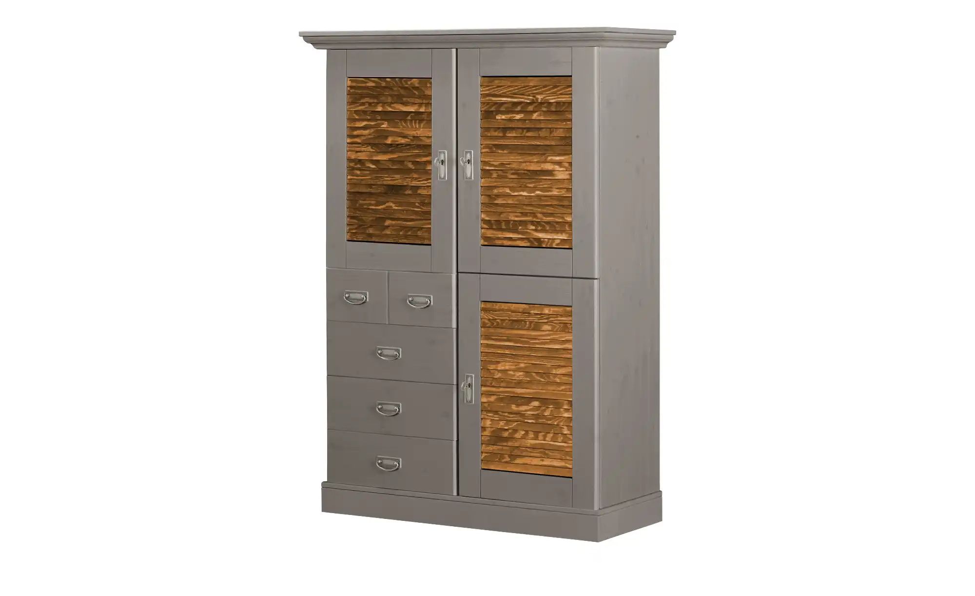 maison bleue Highboard  Fancy ¦ grau ¦ Maße (cm): B: 118,5 H: 163,5 T: 48 K günstig online kaufen