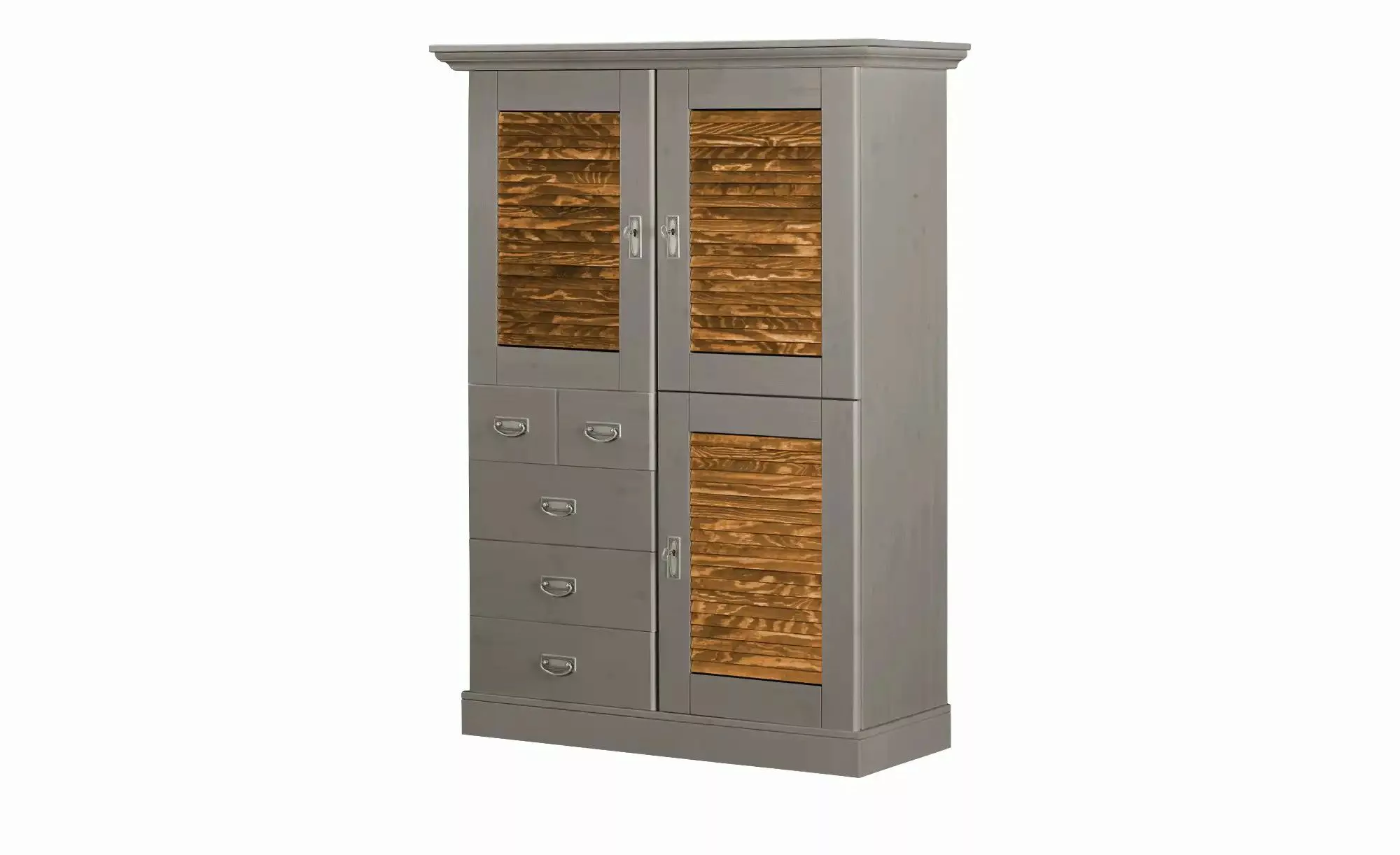 maison bleue Highboard  Fancy ¦ grau ¦ Maße (cm): B: 118,5 H: 163,5 T: 48.0 günstig online kaufen