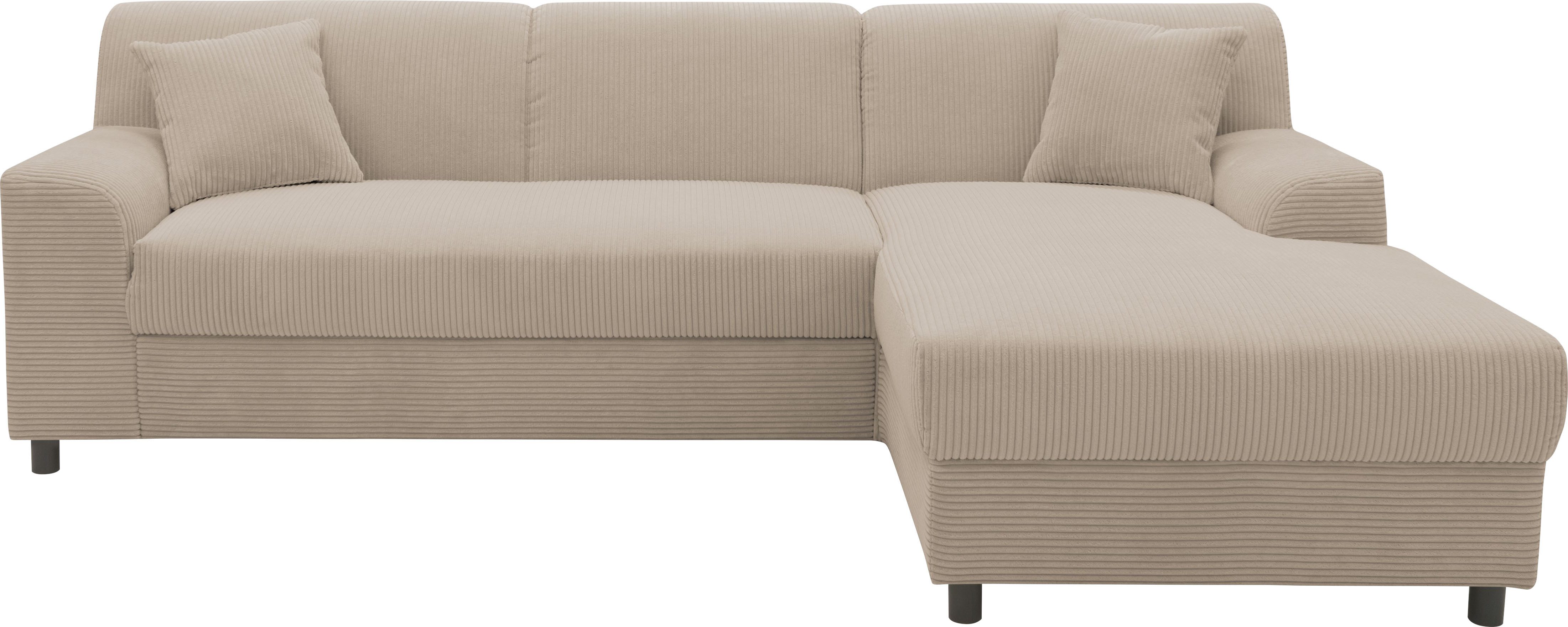 DOMO collection Ecksofa "Turah 2, L-Form, Cord oder Luxus-Microfaser, komfo günstig online kaufen