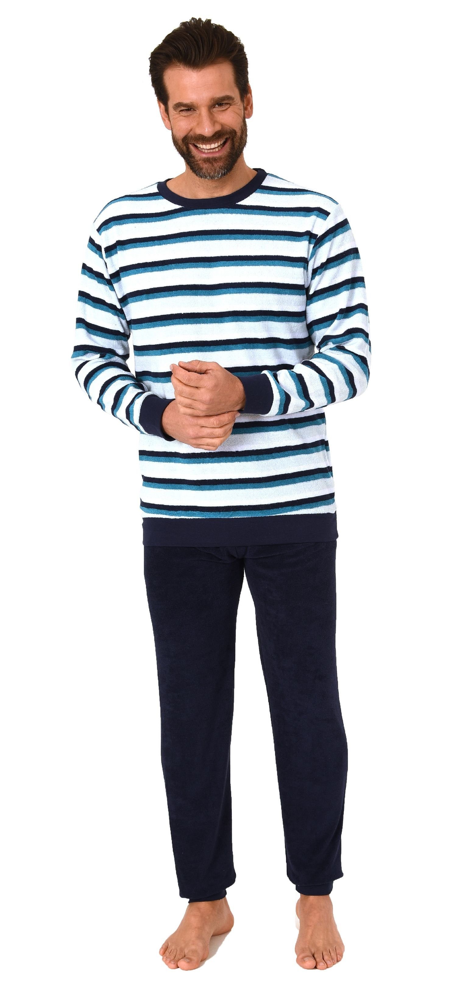 Normann Pyjama Herren Frottee Schlafanzug mit günstig online kaufen
