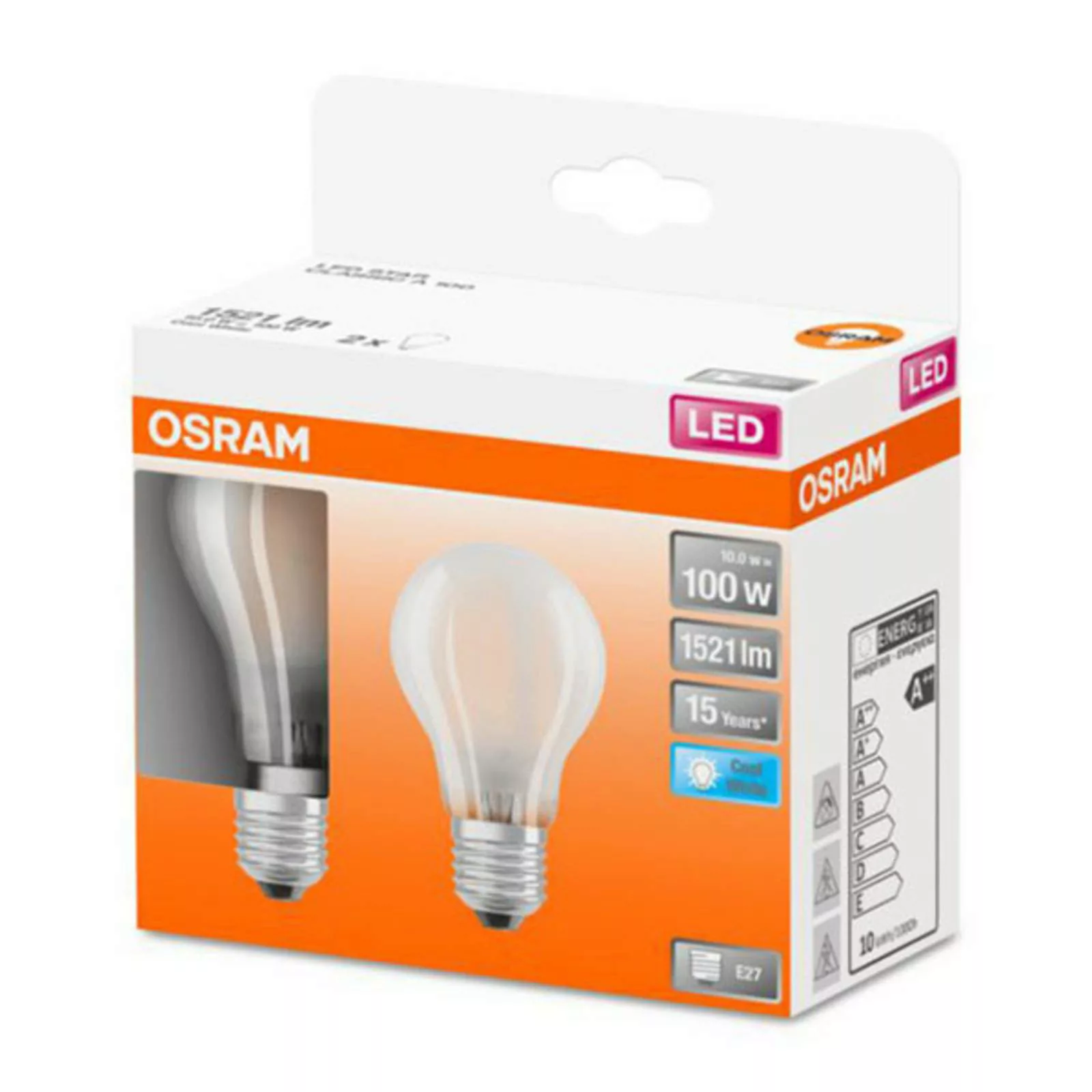 OSRAM Classic A LED-Lampe E27 11W 4.000K matt 2er günstig online kaufen