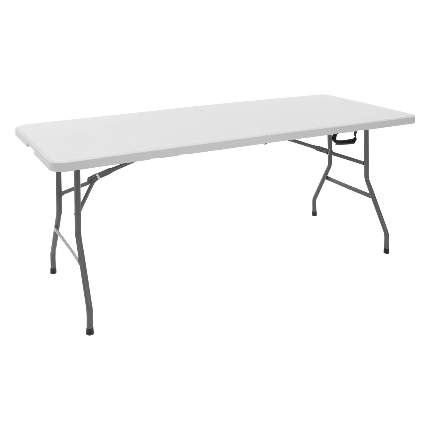 ML-Design Campingtisch Klappbar Weiß 180x74 cm mit Tragegriff Kunststoff günstig online kaufen