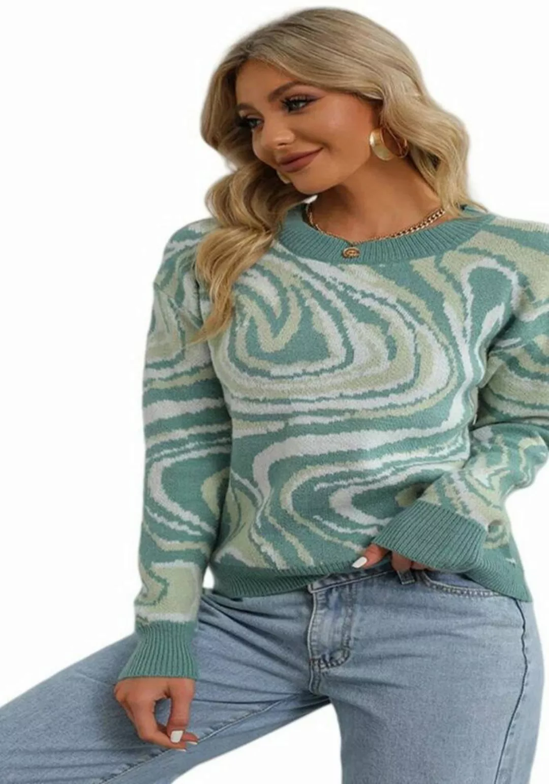 Nebelmeer Strickpullover Langärmliger Street All-Match Strickpullover Modis günstig online kaufen