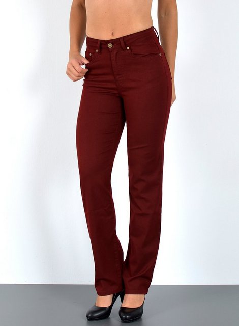 ESRA Stoffhose T101 Damen Straight Fit Hose High Waist, bis Übergrößen / Pl günstig online kaufen