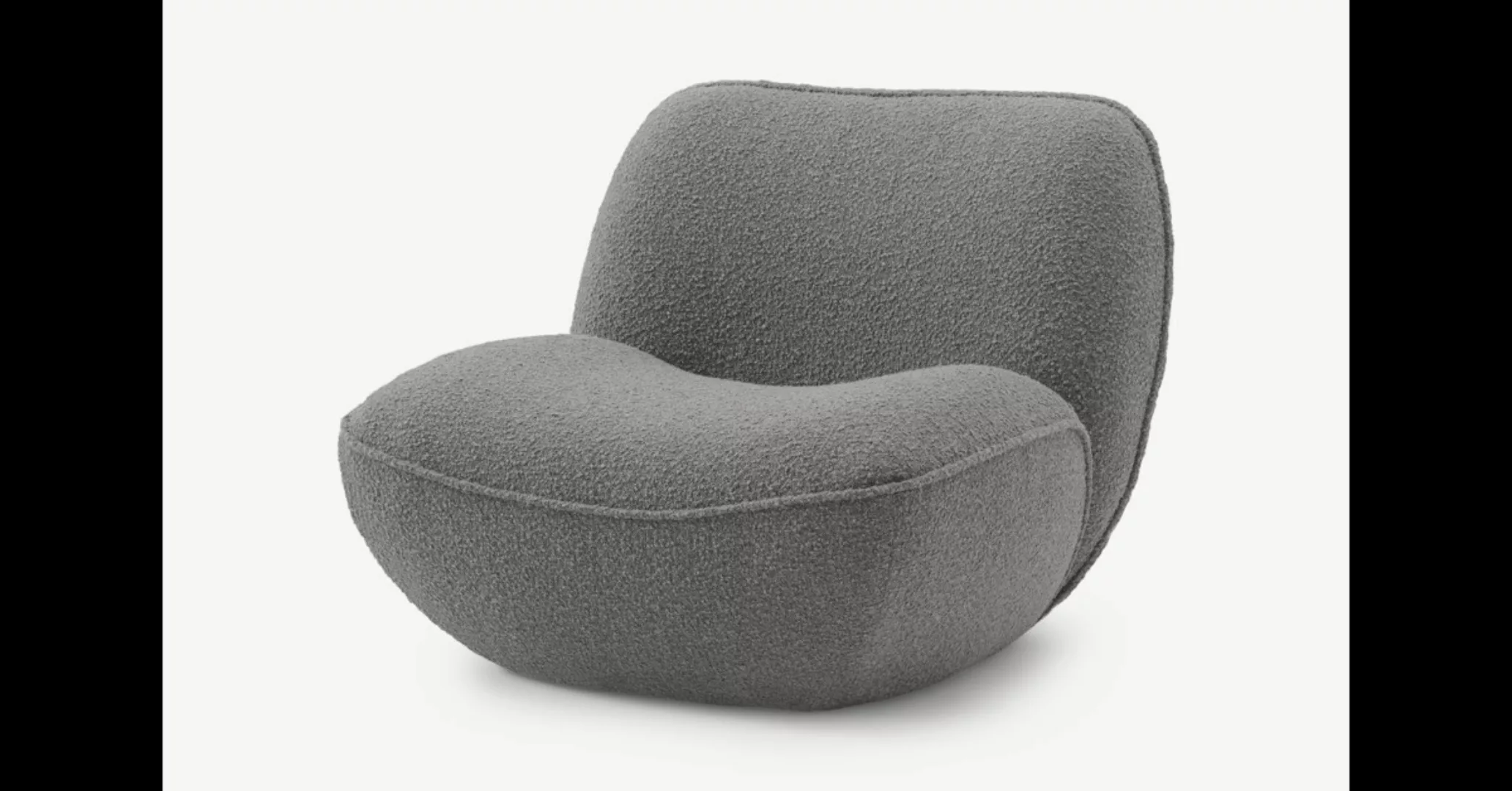 Sete Sessel, Boucle in Stahlgrau - MADE.com günstig online kaufen