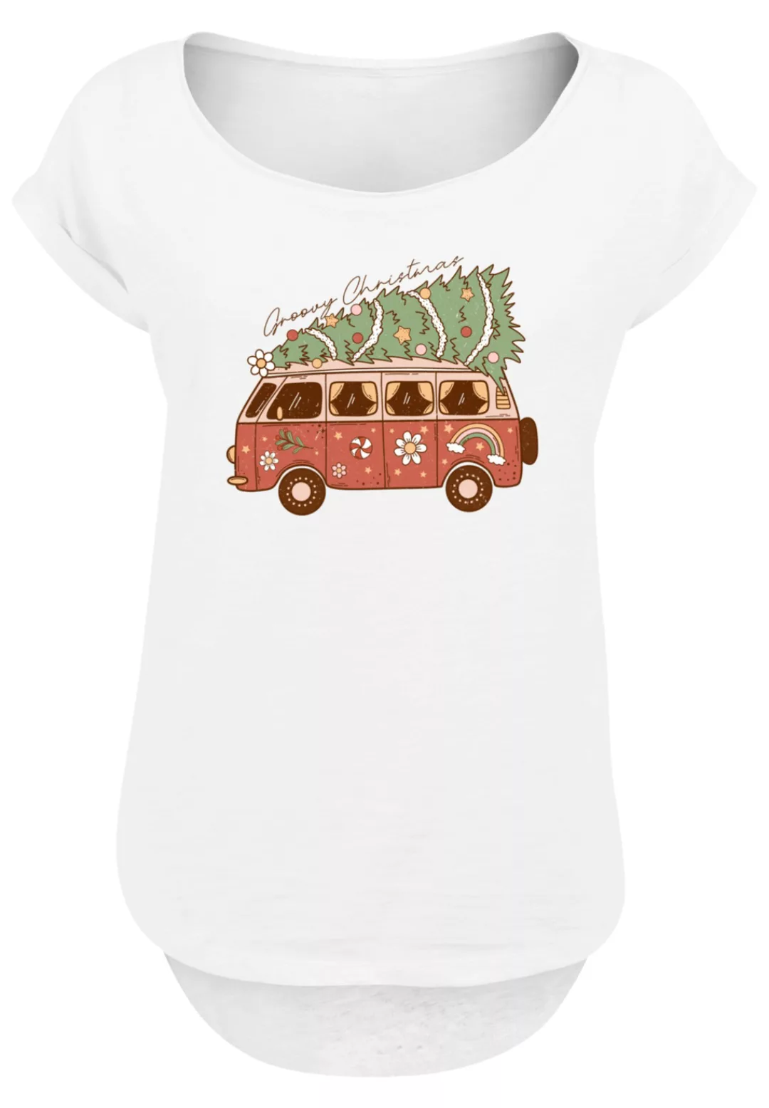 F4NT4STIC T-Shirt "Groovy Weihnachten Camper Van", Premium Qualität, Weihna günstig online kaufen