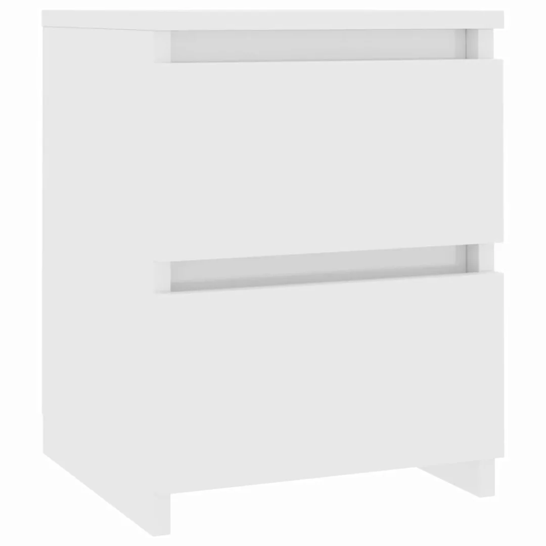 Nachttisch Hochglanz-weiß 30x30x40 Cm Spanplatte günstig online kaufen