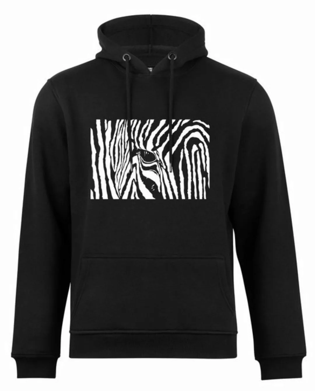 Cotton Prime® Hoodie Black & White Zebra Eye mit weichem Innenfleece günstig online kaufen