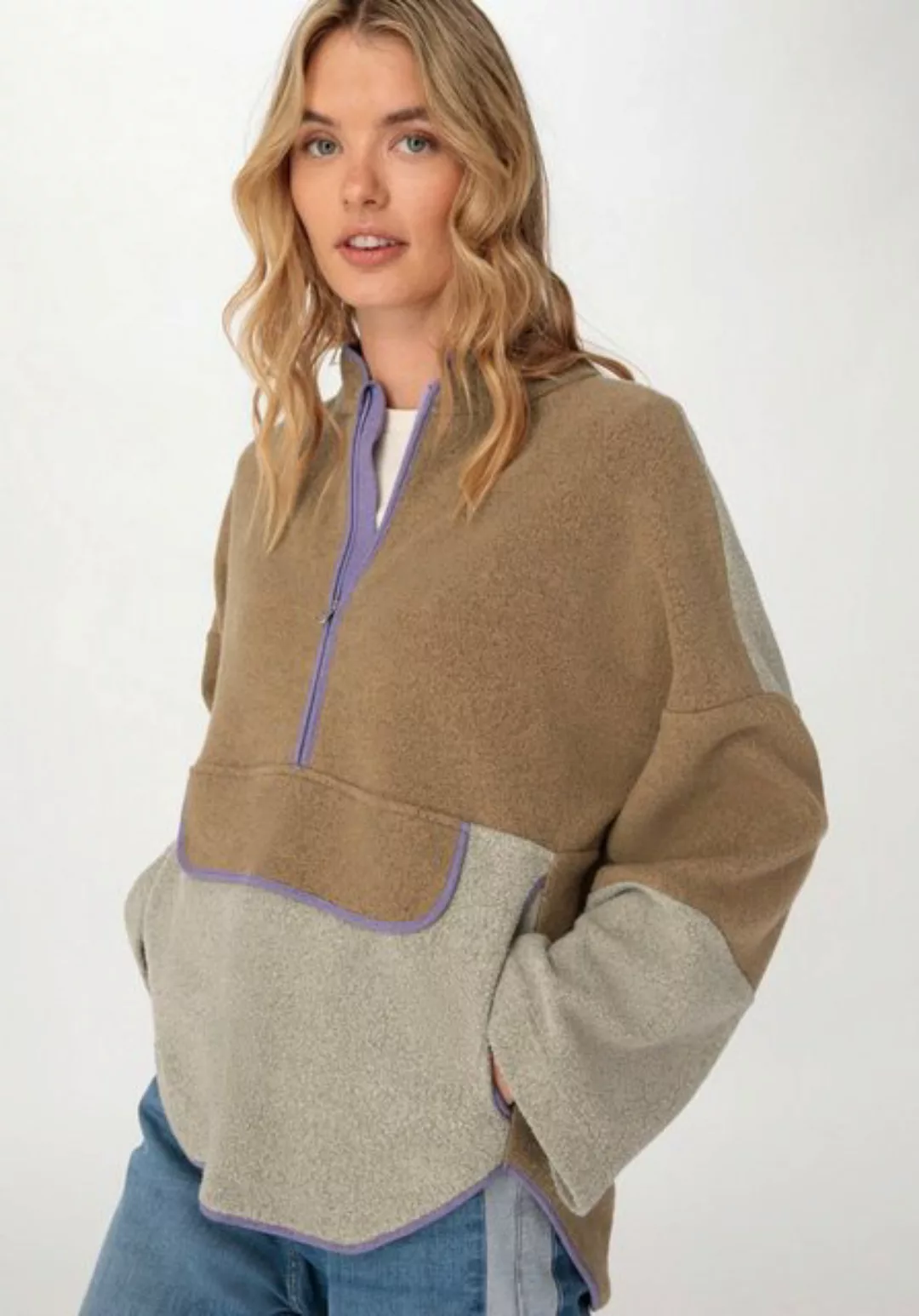 Hessnatur Sweatshirt BETTERRECYCLING Oversize aus reiner Bio-Baumwolle (1-t günstig online kaufen