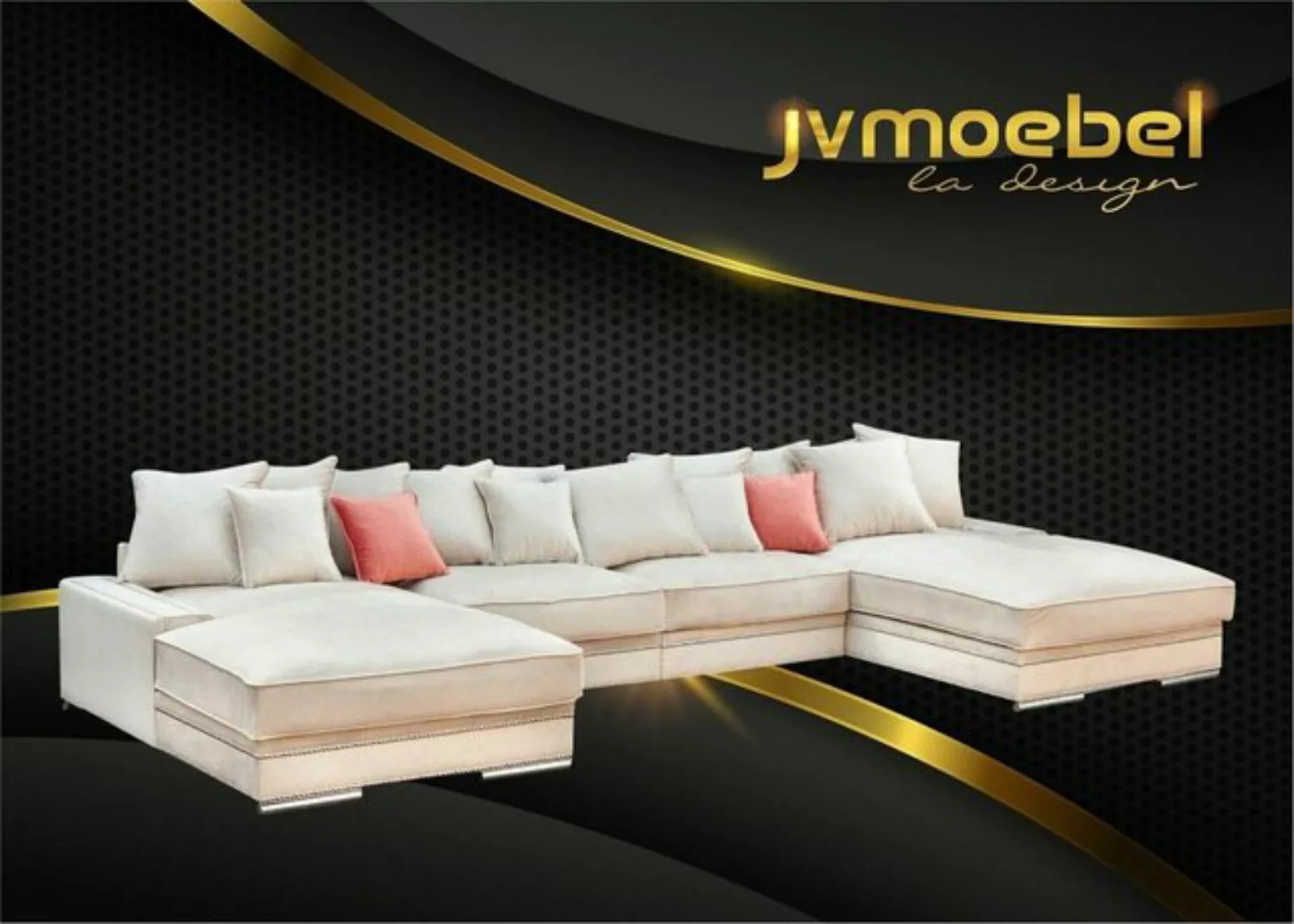 JVmoebel Ecksofa, Luxury Textil Modern Desing Ecksofa in U-Form Wohnlandsch günstig online kaufen