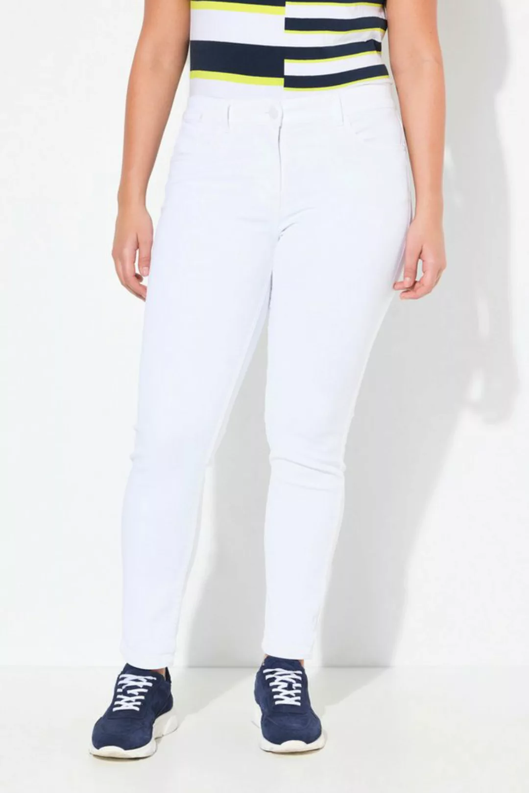 Ulla Popken 5-Pocket-Jeans Jeans Sarah schmales Bein Komfortbund günstig online kaufen