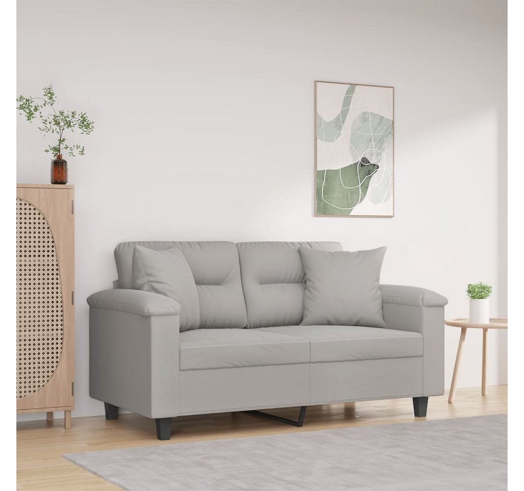 vidaXL Sofa Sofa mit Hocker Stoff verschiedene Farben, 120 cm, 2-Sitzer günstig online kaufen