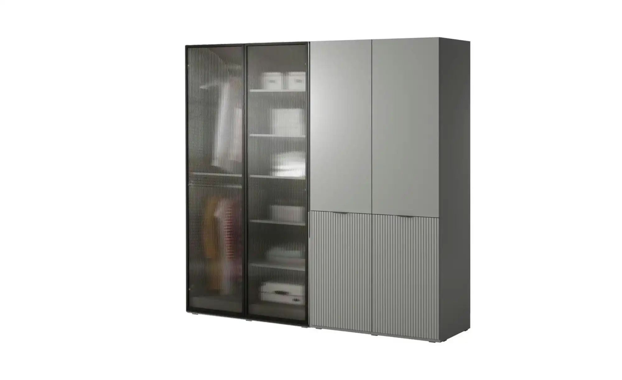 Drehtürenschrank 4 türig Sandbox ¦ grau ¦ Maße (cm): B: 202 H: 200 Schränke günstig online kaufen