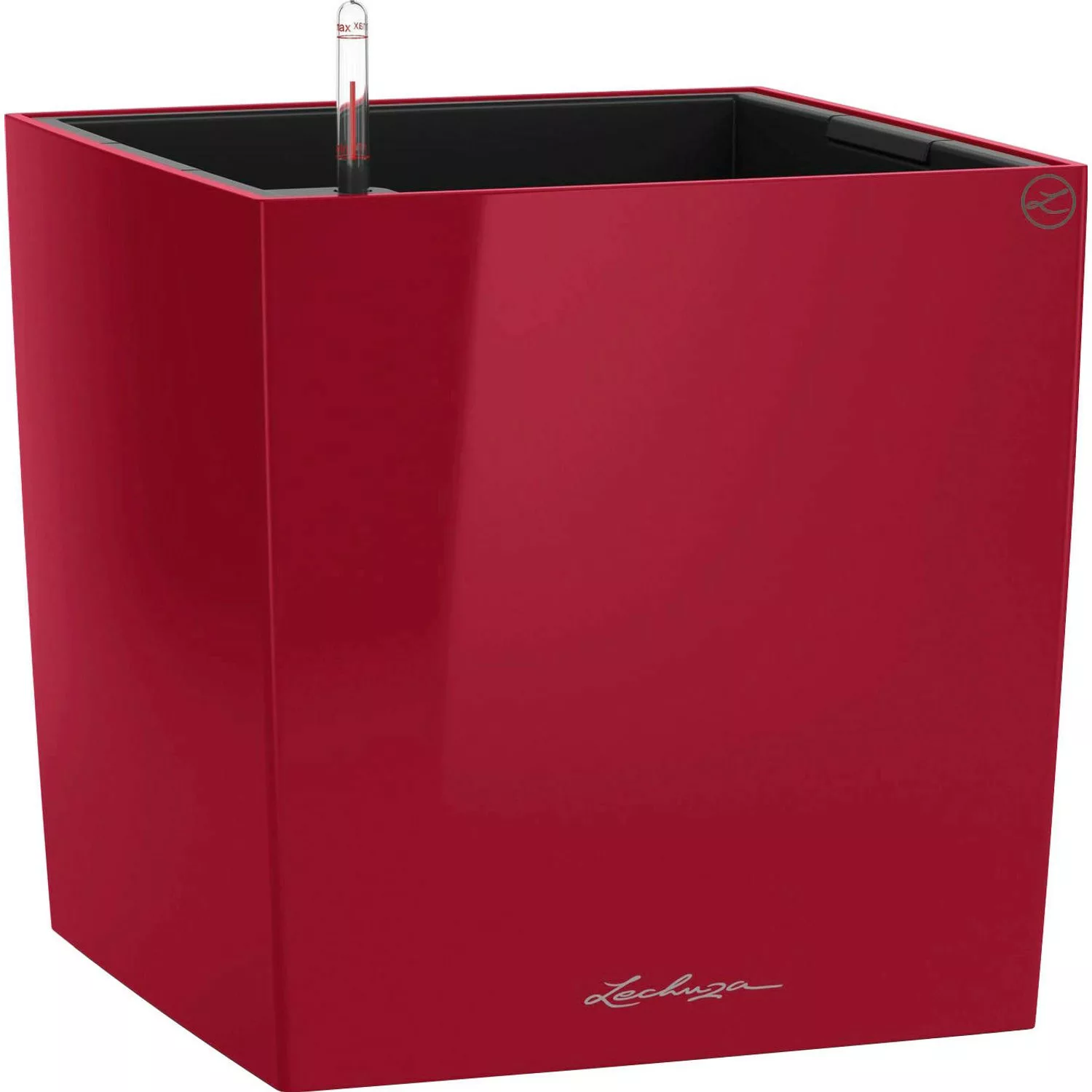Lechuza Pflanzgefäß Cube Premium 50 cm x 50 cm Scarlet Rot hochglanz günstig online kaufen