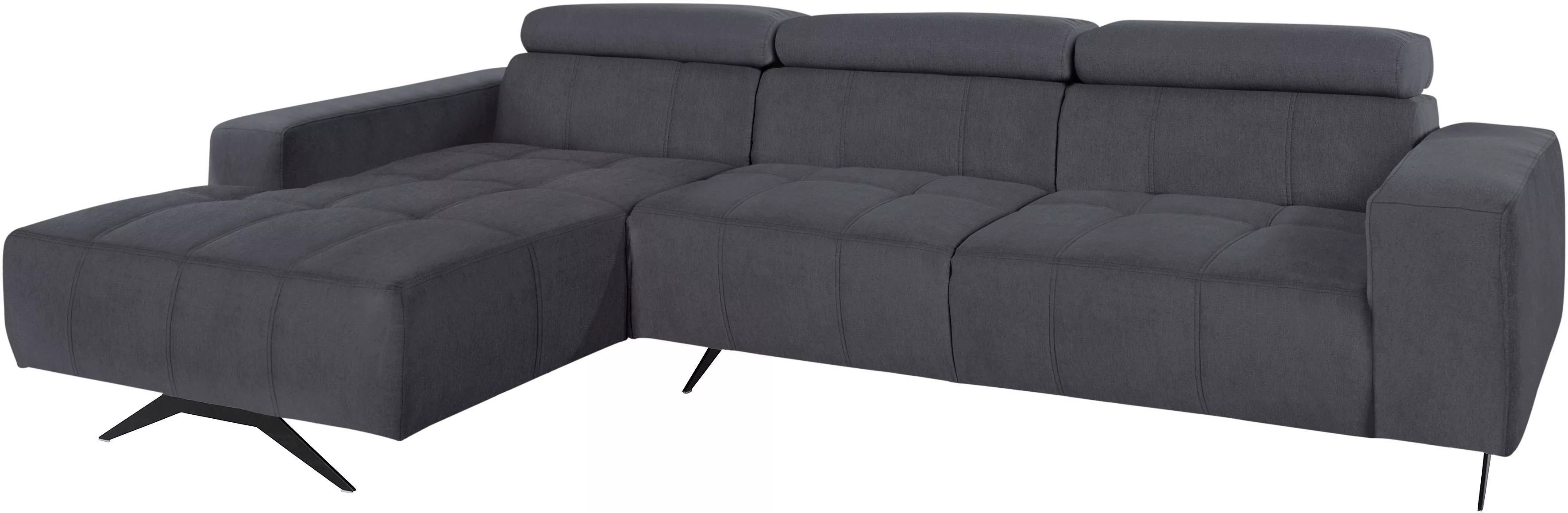 DOMO collection Ecksofa "Trento L-Form", wahlweise mit Kopfteilverstellung, günstig online kaufen