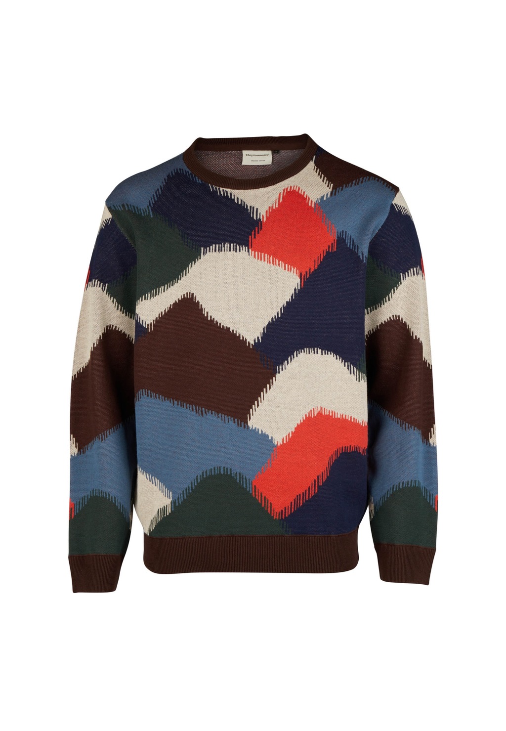 Cleptomanicx Strickpullover "Crewneck Mountains", mit lockerem Schnitt günstig online kaufen