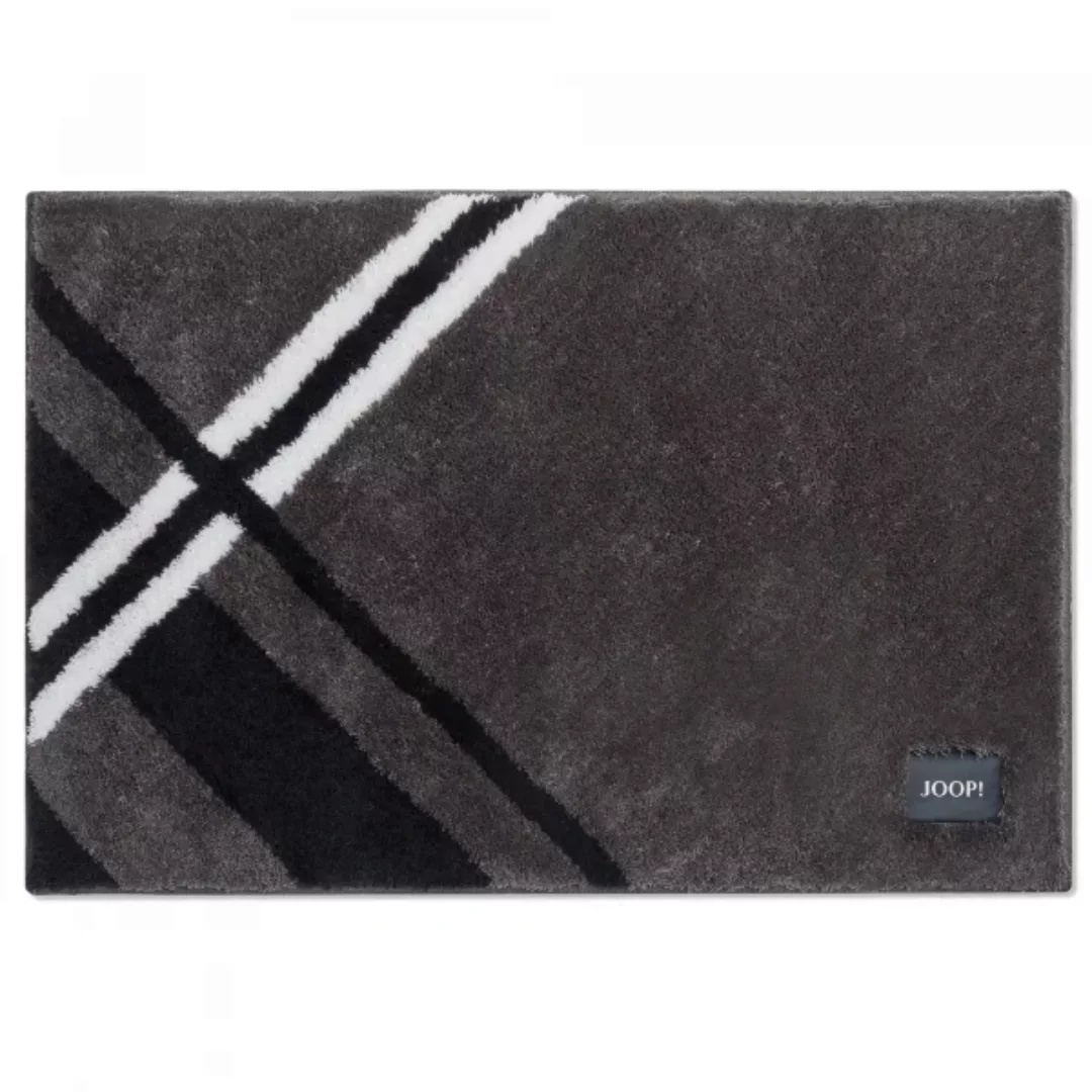 JOOP Badteppich Checks 288 - Farbe: Anthrazit - 069 - 60x90 cm günstig online kaufen