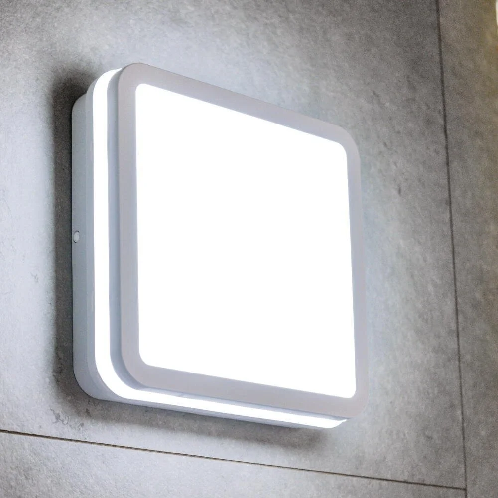 LED Deckenleuchte Beno in Weiß 24W 2060lm IP54 mit Bewegungsmelder eckig günstig online kaufen
