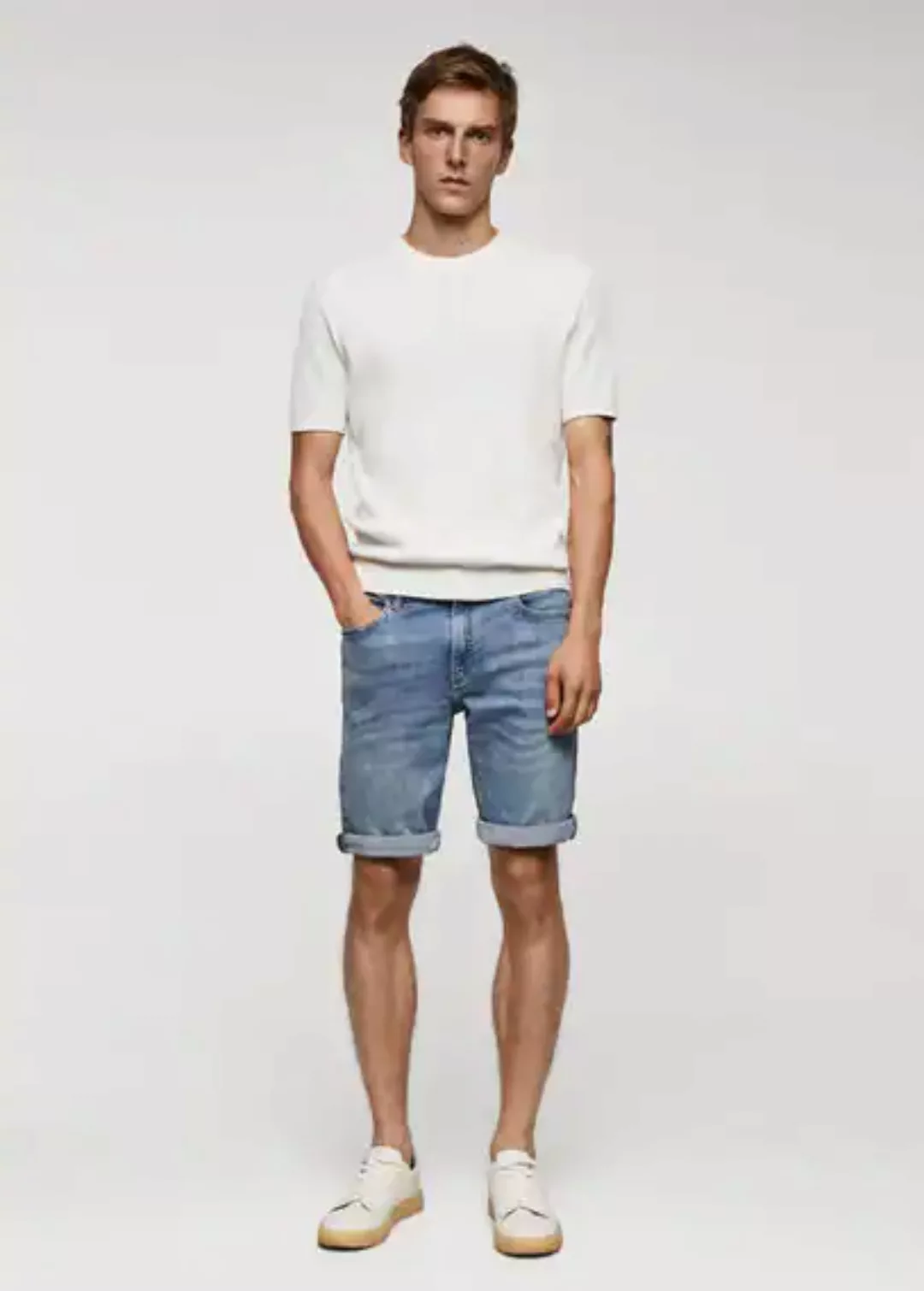 Slim Fit-Jeans-Bermudashorts günstig online kaufen