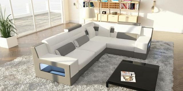 JVmoebel Ecksofa Wohnlandschaft Sofa USB Polster Ecke Ecksofa Garnitur Mass günstig online kaufen