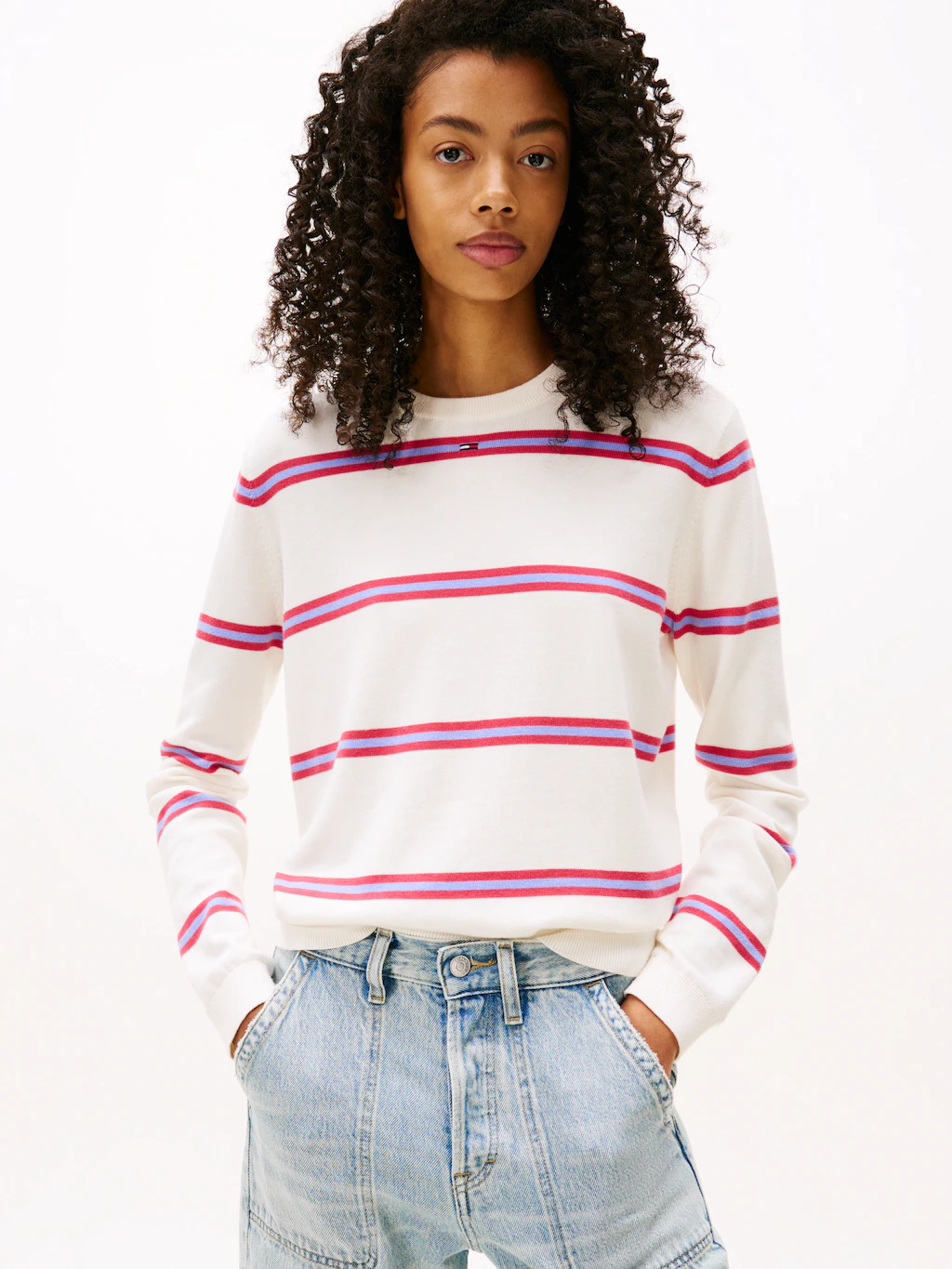 Tommy Jeans Strickpullover "TJW ESSENTIAL CREW SWEATER EXT" günstig online kaufen
