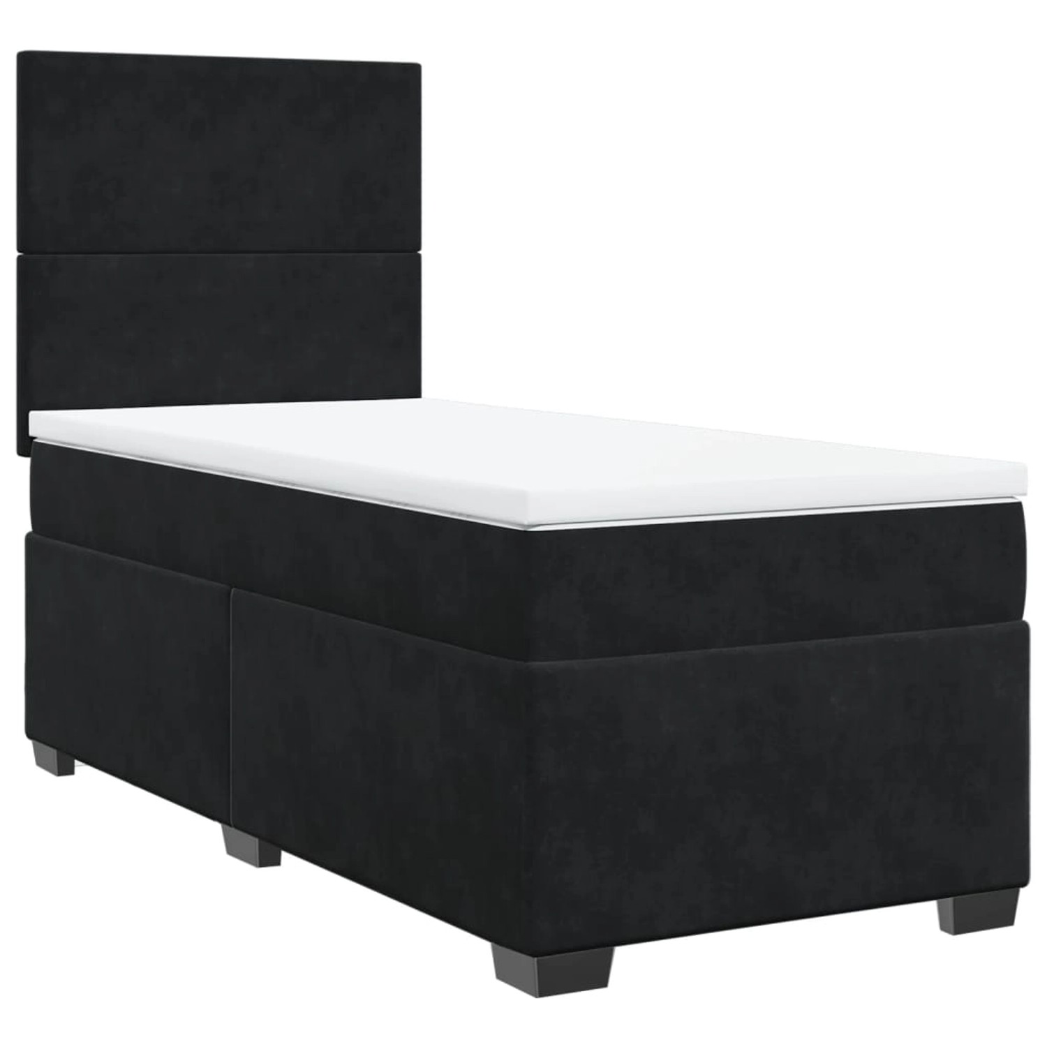 vidaXL Boxspringbett mit Matratze Schwarz 100x200 cm Samt2103238 günstig online kaufen