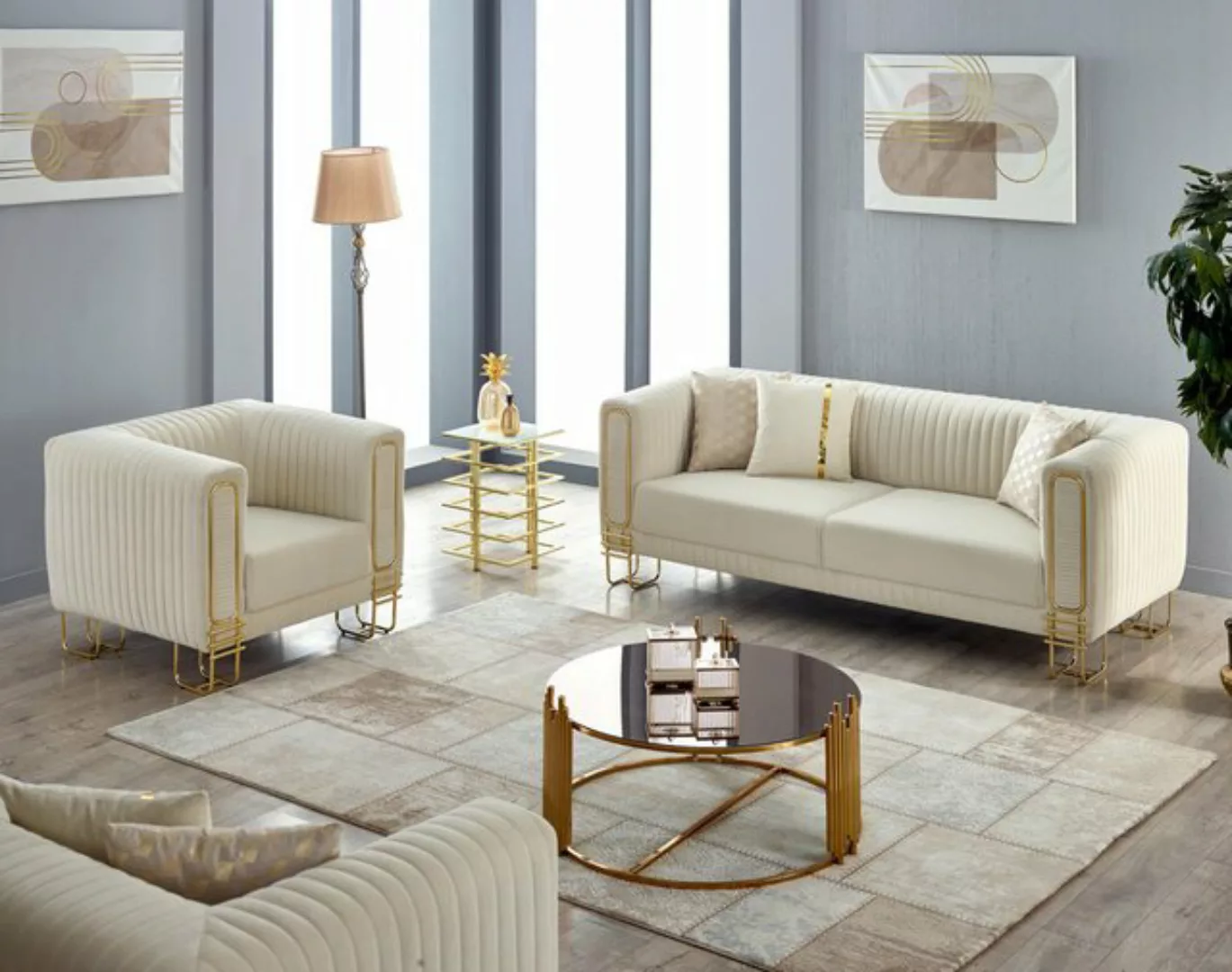Villa Möbel Polstergarnitur Delphi, (Set, 2-tlg), Hand Made Quality, pflege günstig online kaufen