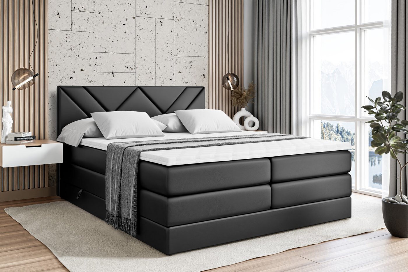 ALTDECOR Boxspringbett BARWA KING (Multipocket-Matratze H4 und H3 Matratze günstig online kaufen