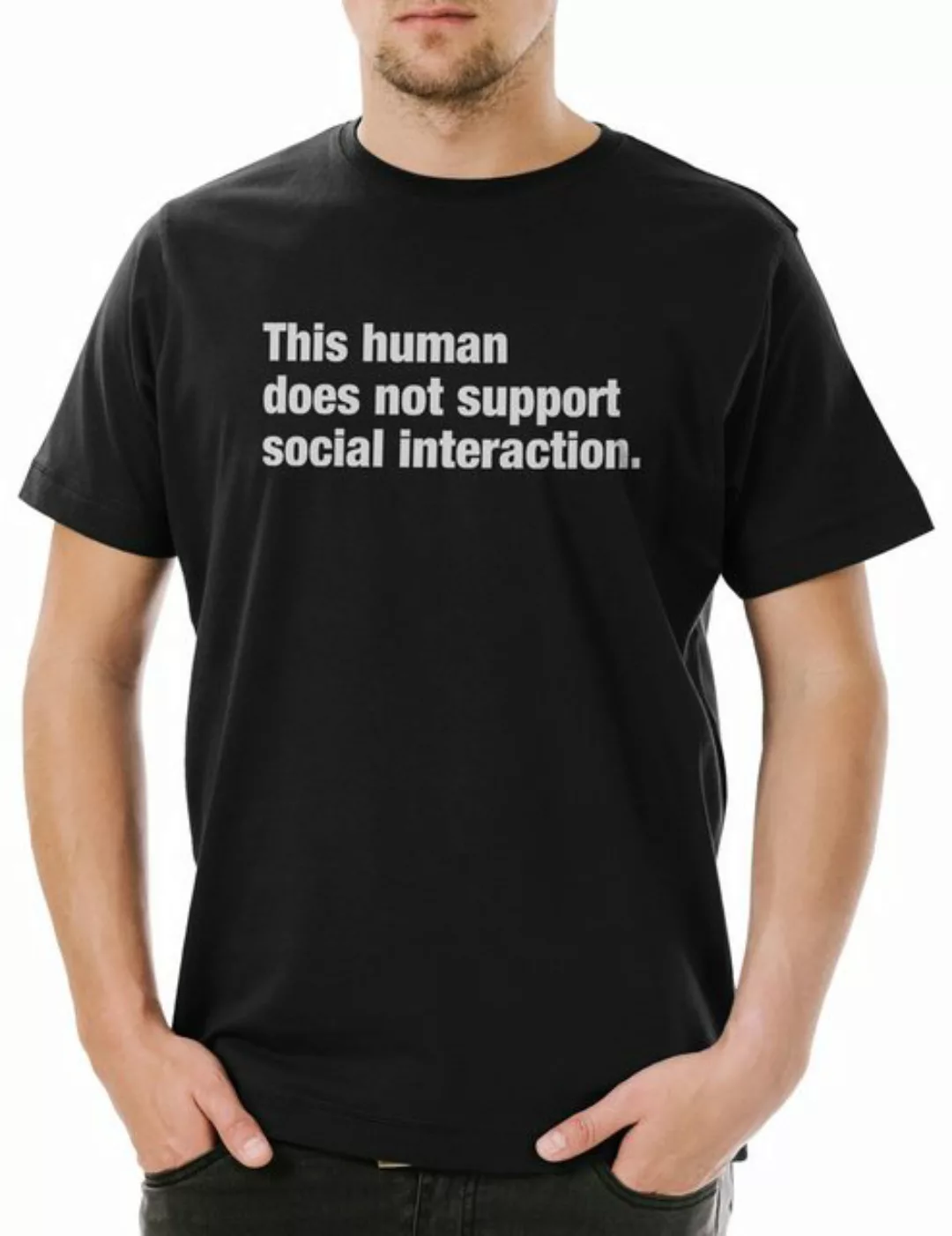 Urban Backwoods Print-Shirt This Human Does Not Support Social Interaction günstig online kaufen