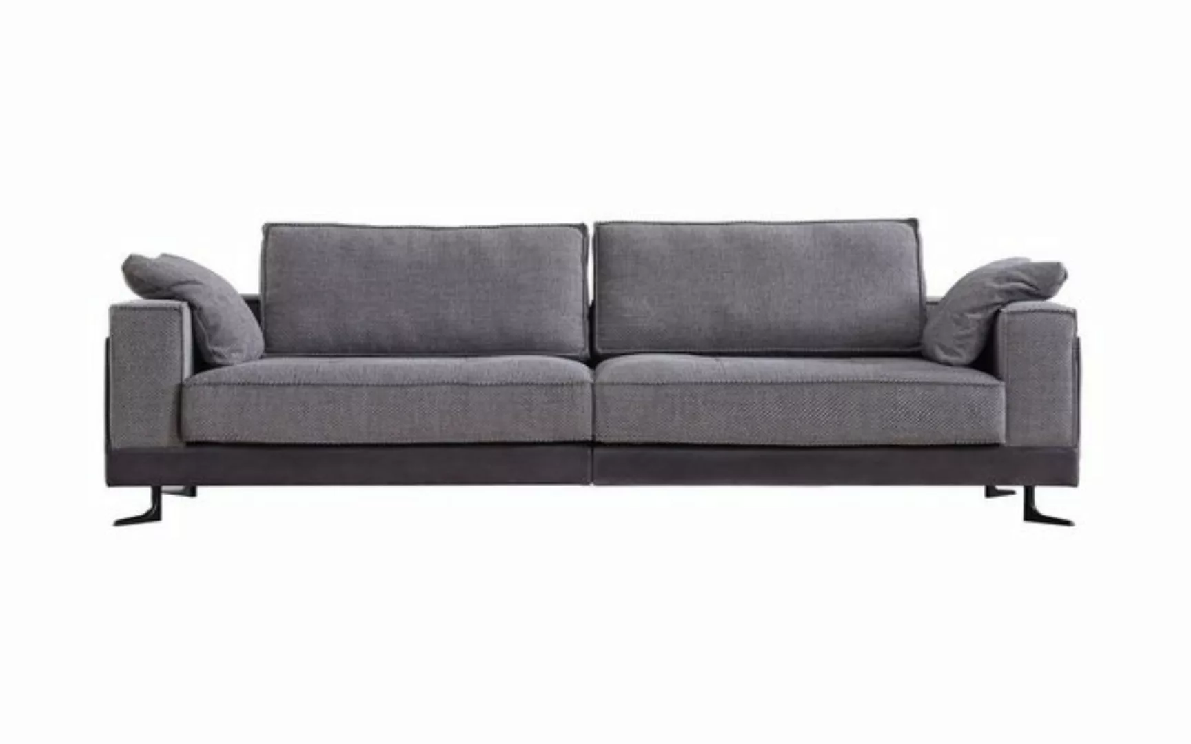 JVmoebel 4-Sitzer Grauer Polster 4-Sitzer Couch Wohnzimmer Viersitzer Sofa günstig online kaufen