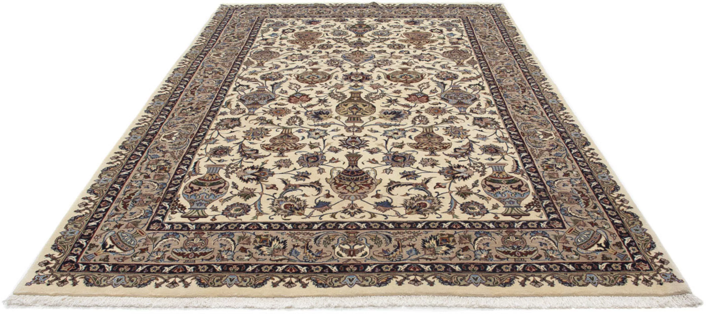 morgenland Wollteppich »Kaschmar Blumenmuster Beige 300 x 197 cm«, rechteck günstig online kaufen