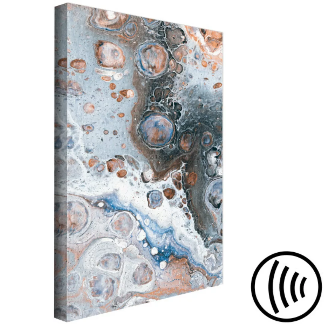 Leinwandbild Blue Sienna Marble (1 Part) Vertical XXL günstig online kaufen