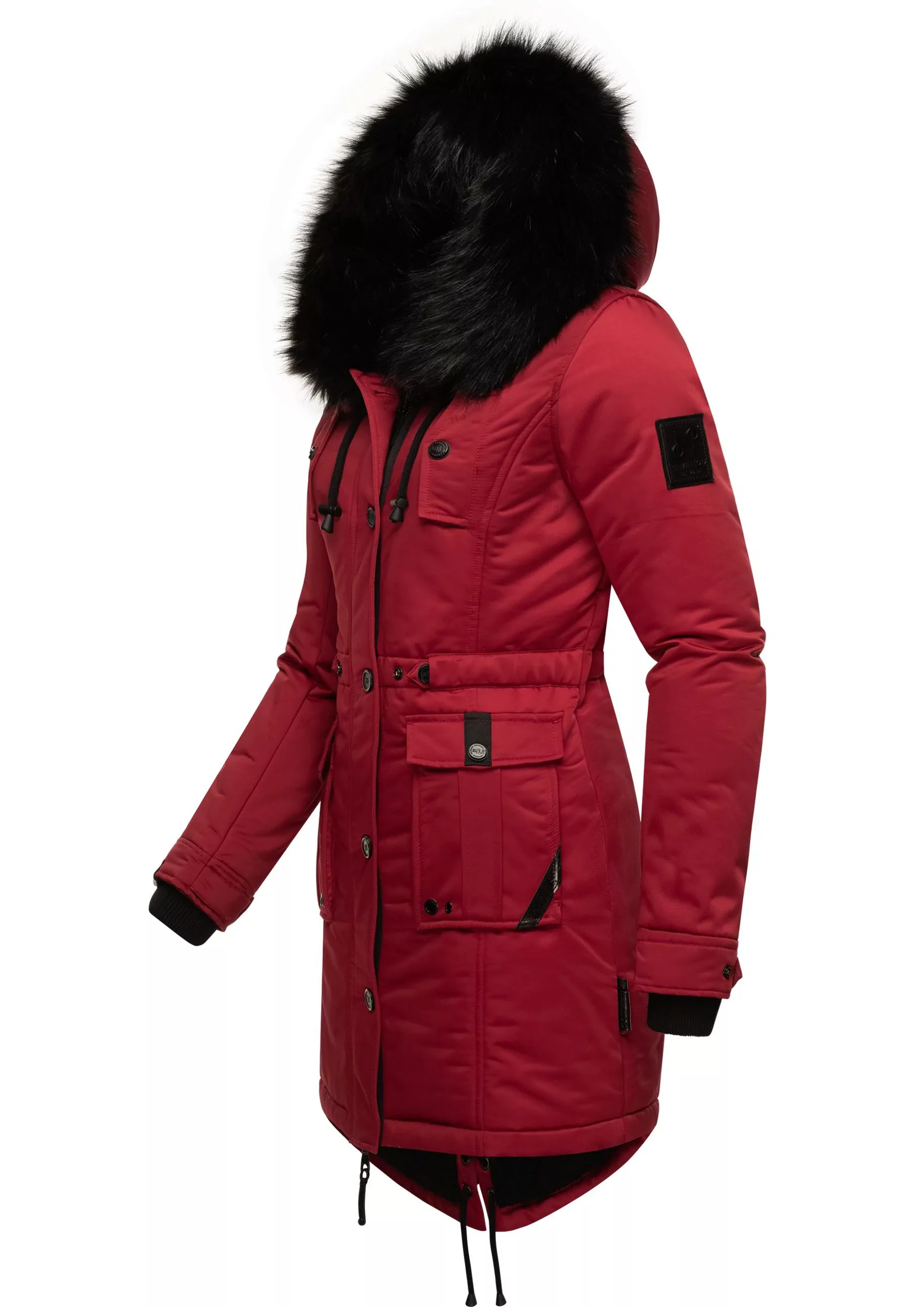 Navahoo Wintermantel Luluna Prc edler Parka mit großer Kunstfellkapuze günstig online kaufen