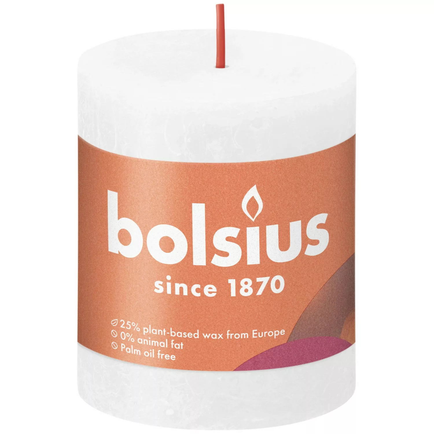 Bolsius Rustik-Kerze Shine 80/68 mm Wolkiges Weiß günstig online kaufen