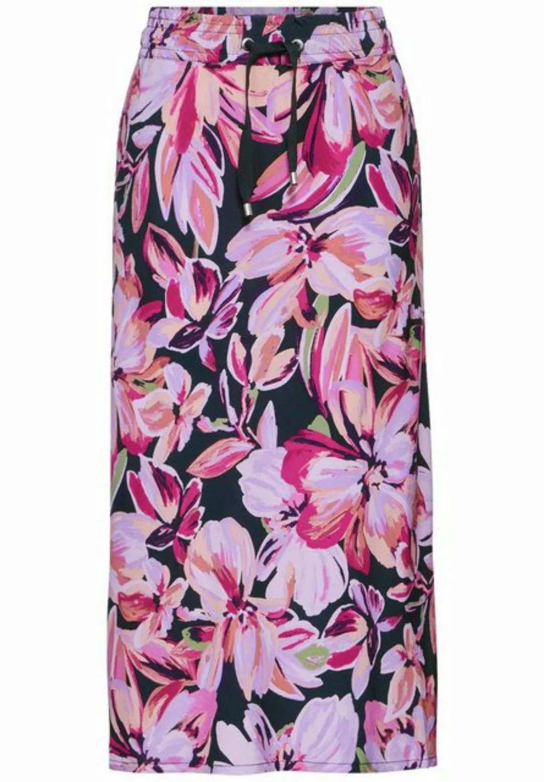 STREET ONE Sommerrock Midi Paperbag_print, magnolia pink günstig online kaufen
