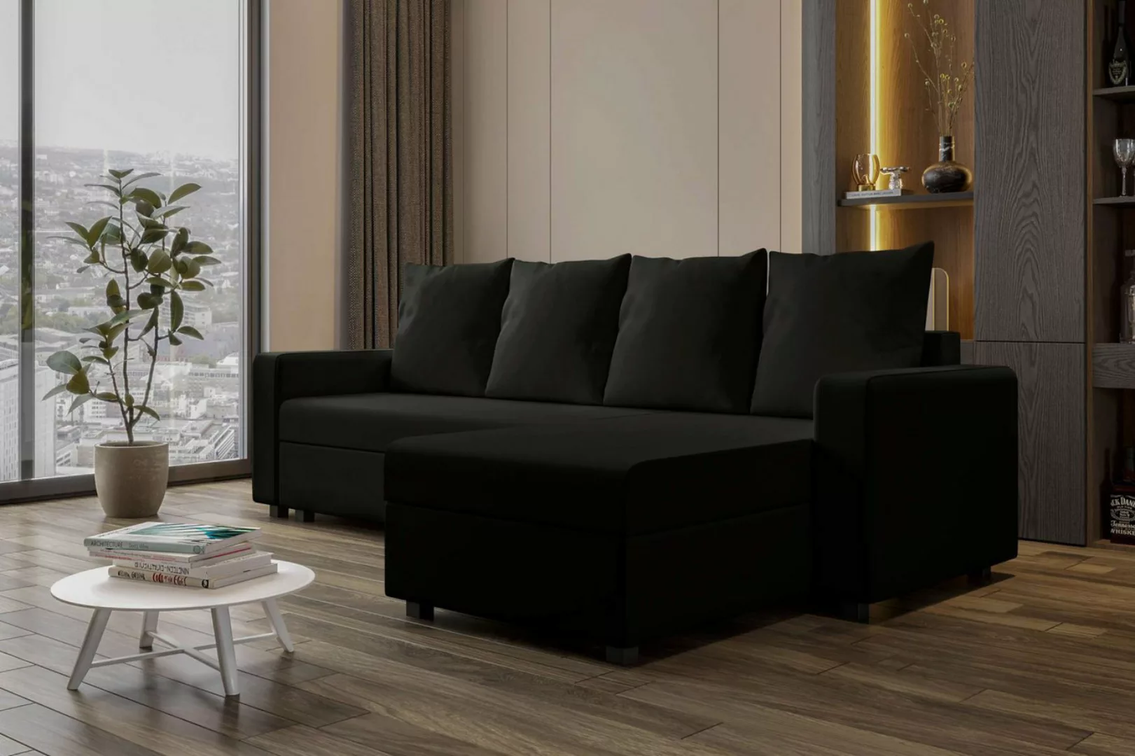 Ecksofa Amara, L-Form, Eckcouch, Sofa, Sitzkomfort, mit Bettfunktion, mit B günstig online kaufen