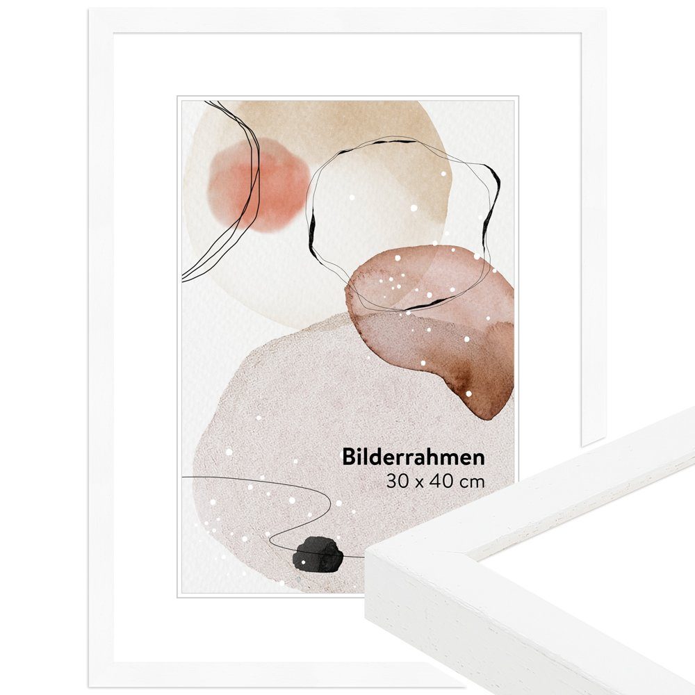 WANDStyle Bilderrahmen H950, Weiß gemasert, aus günstig online kaufen