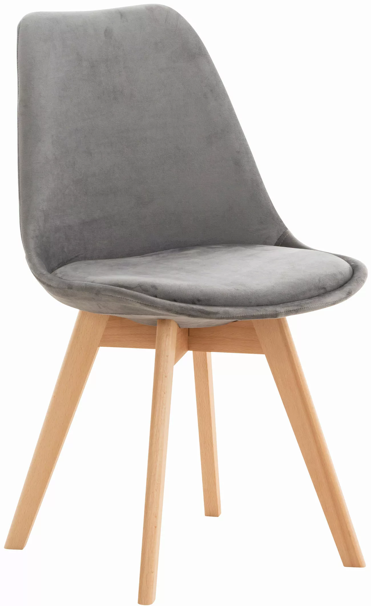 Stuhl Linares Samt Grau günstig online kaufen