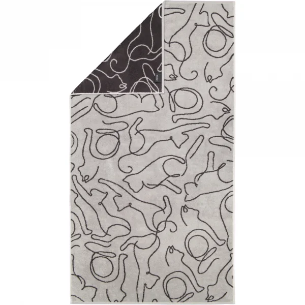Cawö Handtücher CUTE CATS EDITION Cats 6264 - Farbe: platin/basalt - 70 - D günstig online kaufen