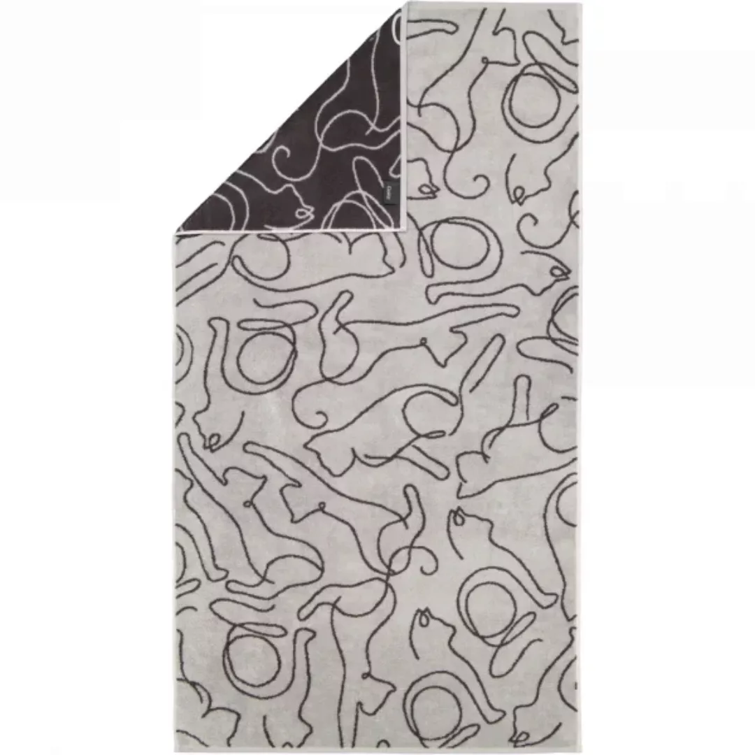 Cawö Handtücher CUTE CATS EDITION Cats 6264 - Farbe: platin/basalt - 70 - D günstig online kaufen