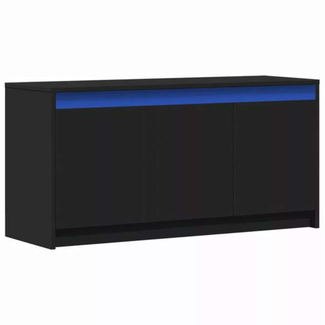 vidaXL TV-Schrank TV-Schrank mit LED-Beleuchtung Schwarz 100x34x50 cm (1-St günstig online kaufen