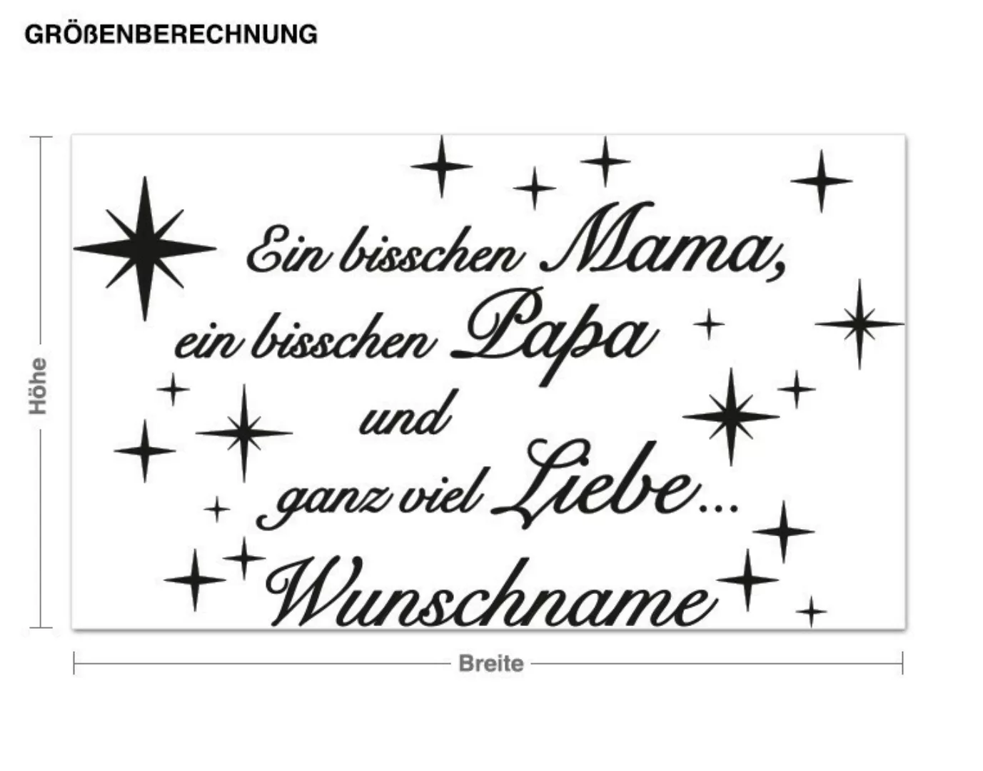 Wunschtext-Wandtattoo Kinderzimmer Wunschtext-Ganz viel Liebe günstig online kaufen