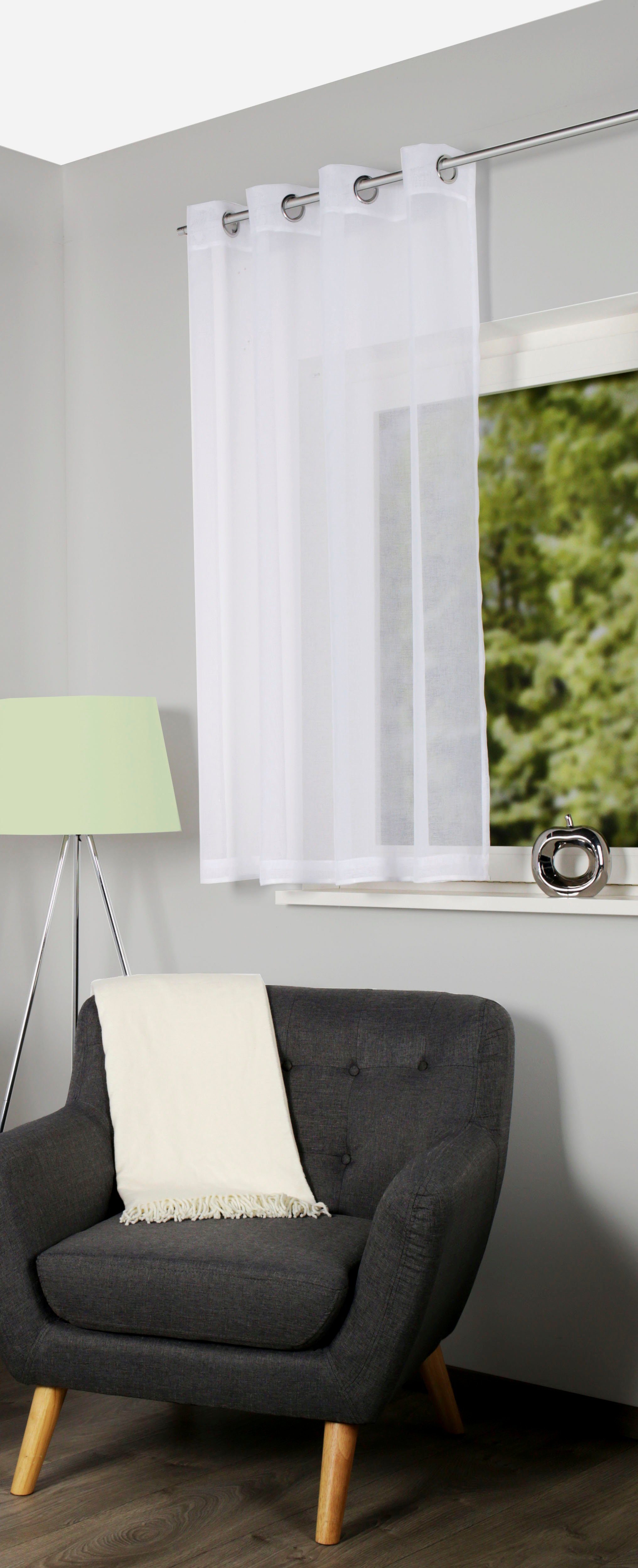 Home Basics Vorhang DOLLY, Ösen (1 günstig online kaufen