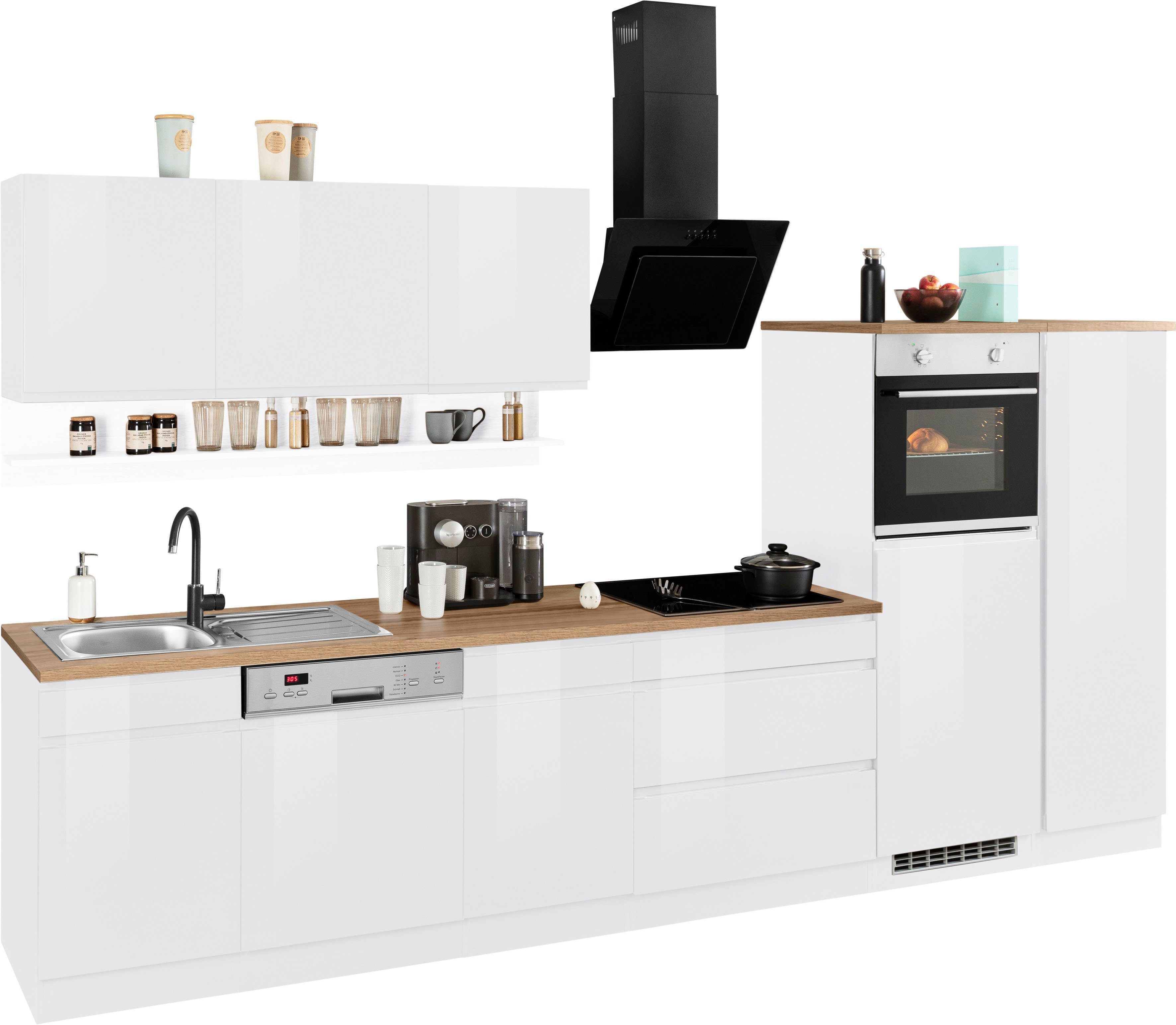 KOCHSTATION Küchenzeile "KS-Virginia", Breite 350 cm, mit Glaskeramik-oder günstig online kaufen