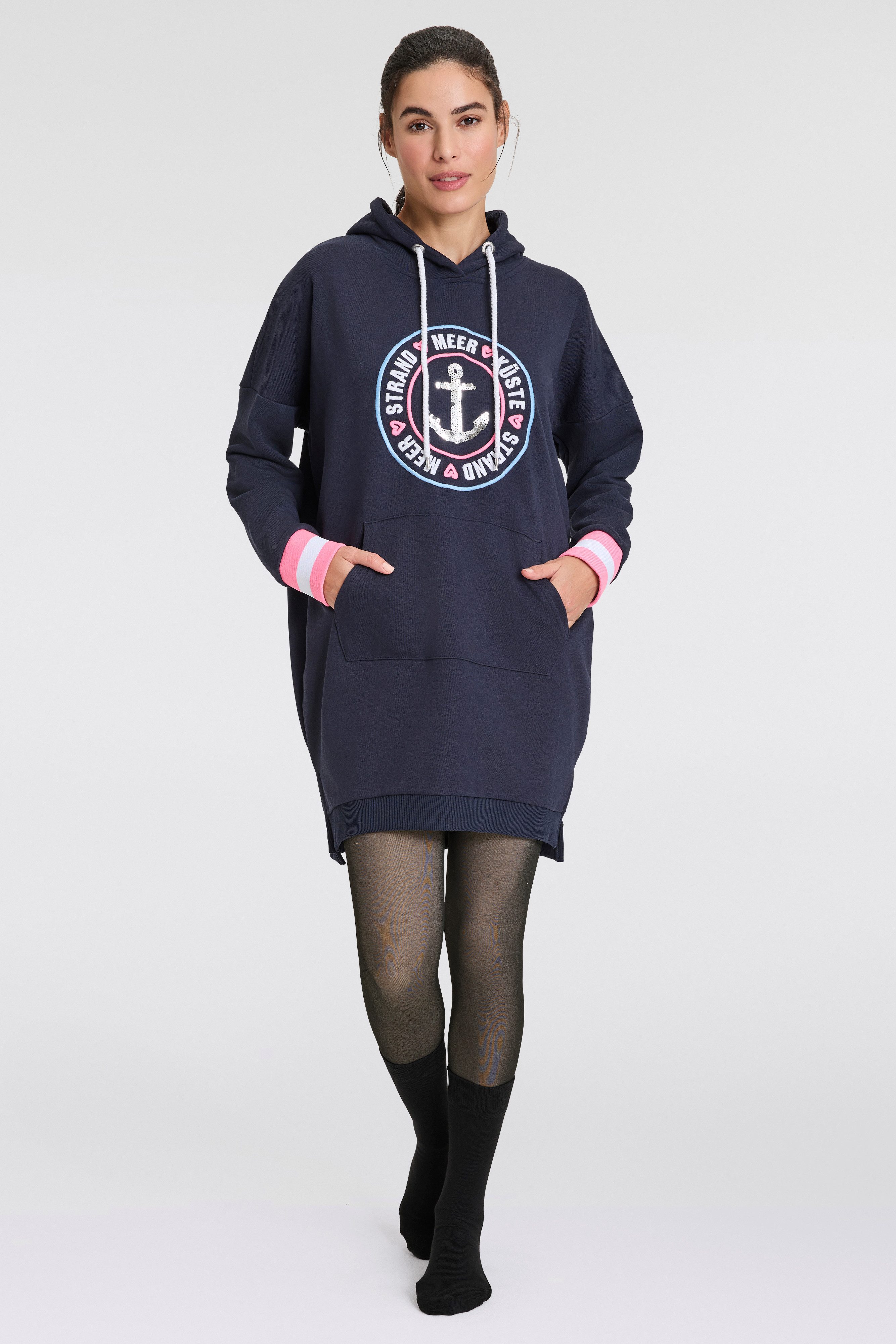 Zwillingsherz Sweatkleid "Zuhause am Strand" mit günstig online kaufen